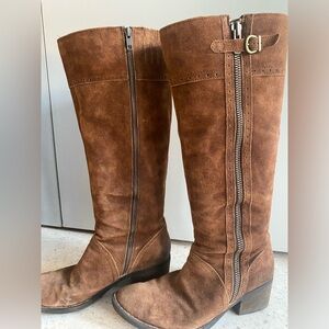 Brown Suede Born Tall Riding boots